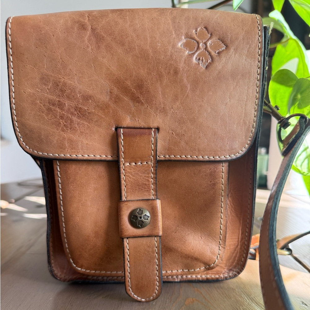 Patricia Nash Tan Leather Crossbody Bag